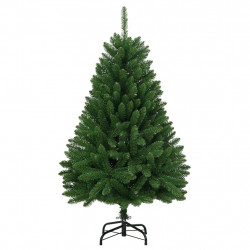 Sztuczna choinka zawiasowa ze stojakiem, zielona, 120 cm