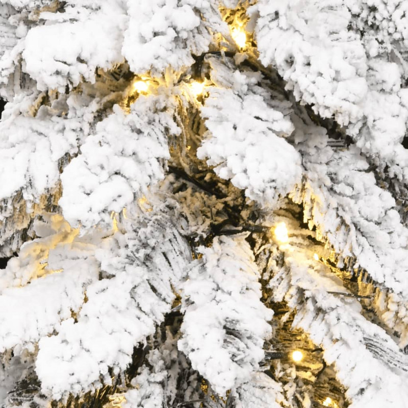 Sztuczna choinka ze 100 lampkami LED, ośnieżona, 180 cm
