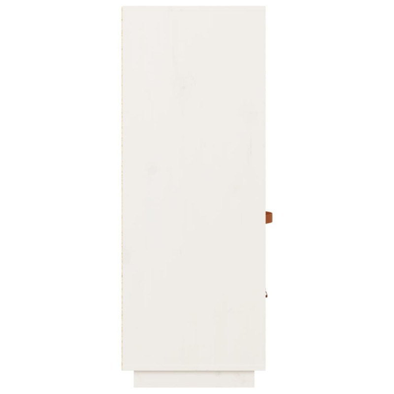 Szafka, biała, 67x40x108,5 cm, lite drewno sosnowe