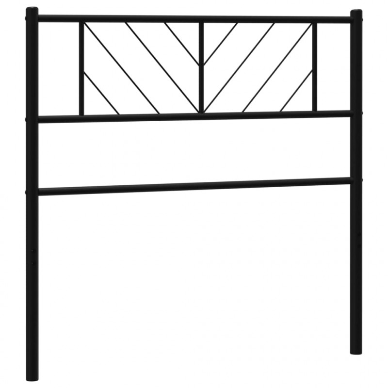 Metalowe wezgłowie, czarne, 80 cm