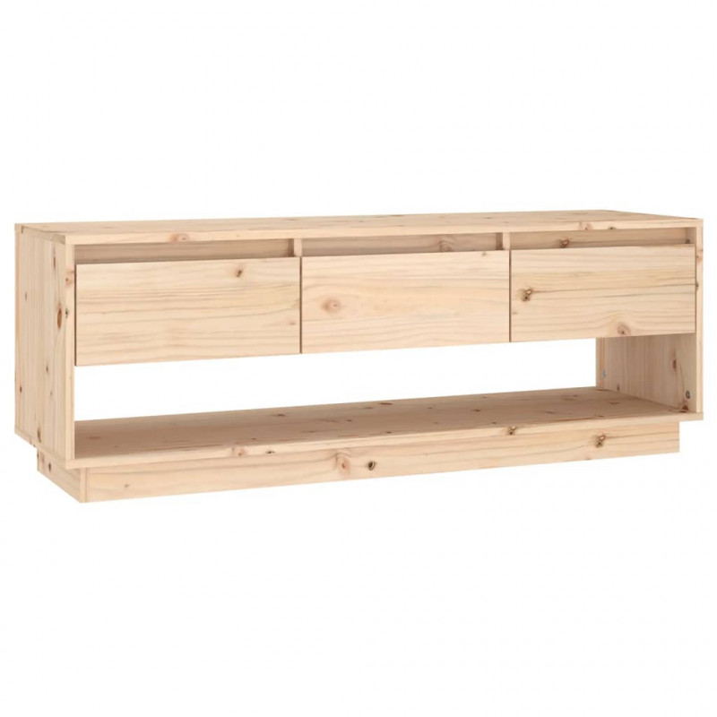 Szafka pod telewizor, 110,5x34x40 cm, lite drewno sosnowe