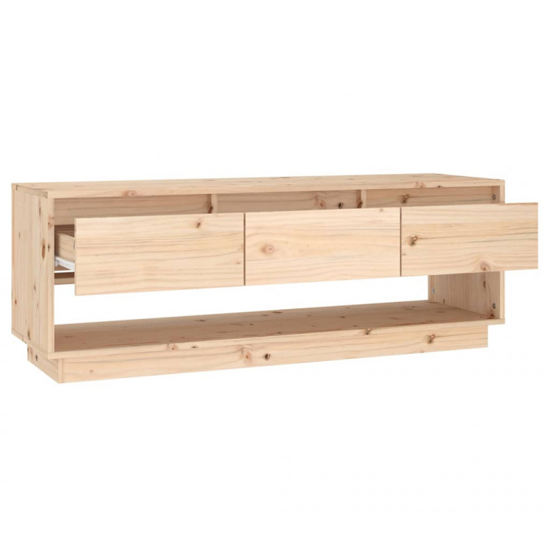 Szafka pod telewizor, 110,5x34x40 cm, lite drewno sosnowe