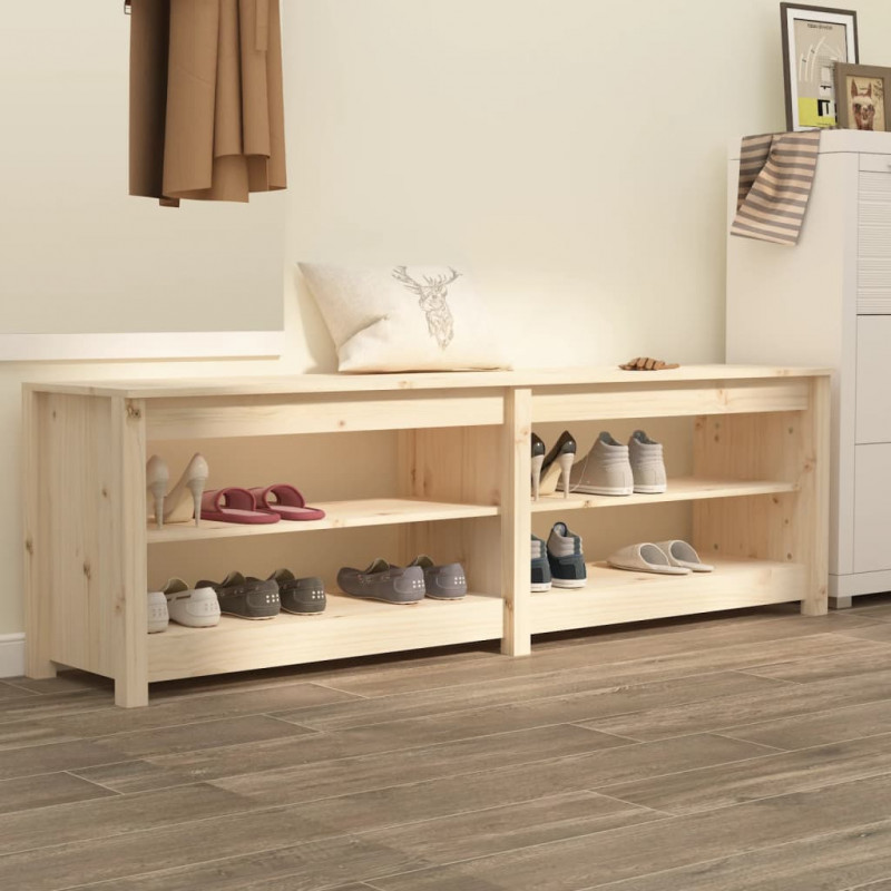 Szafka na buty, 160x36,5x50 cm, lite drewno sosnowe