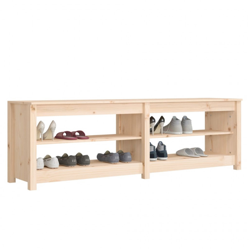 Szafka na buty, 160x36,5x50 cm, lite drewno sosnowe