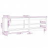 Szafka na buty, 160x36,5x50 cm, lite drewno sosnowe