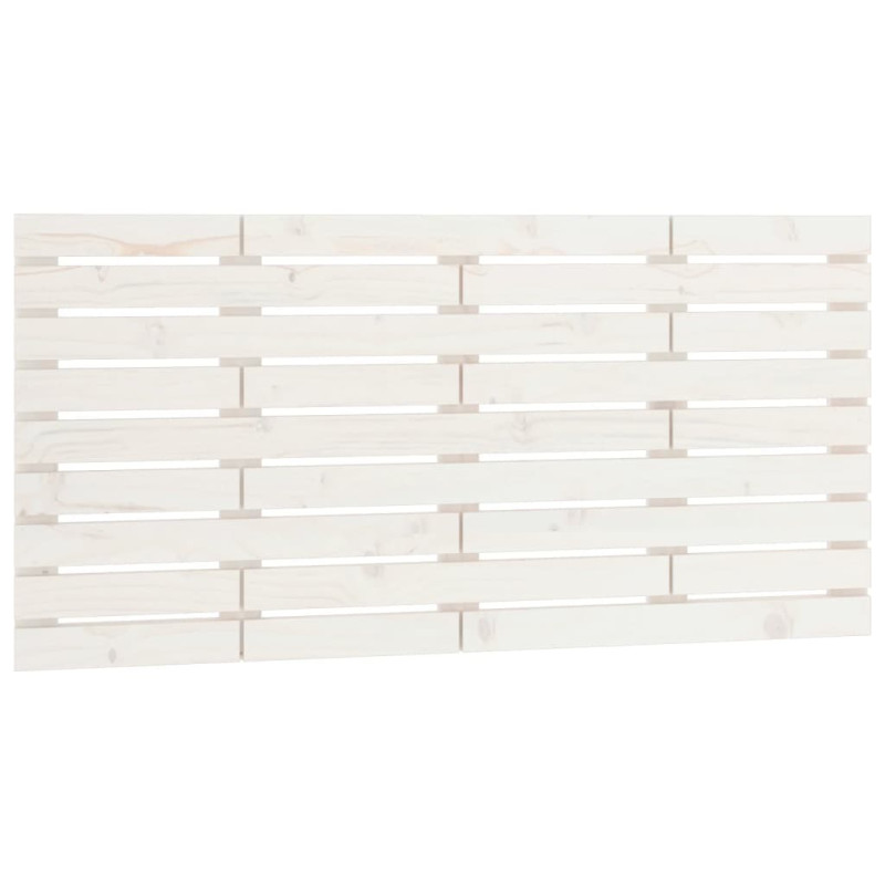 Wezgłowie łóżka, białe, 146x3x63 cm, lite drewno sosnowe