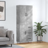 Witrynka, szarość betonu 69,5x34x180 cm materiał drewnopochodny