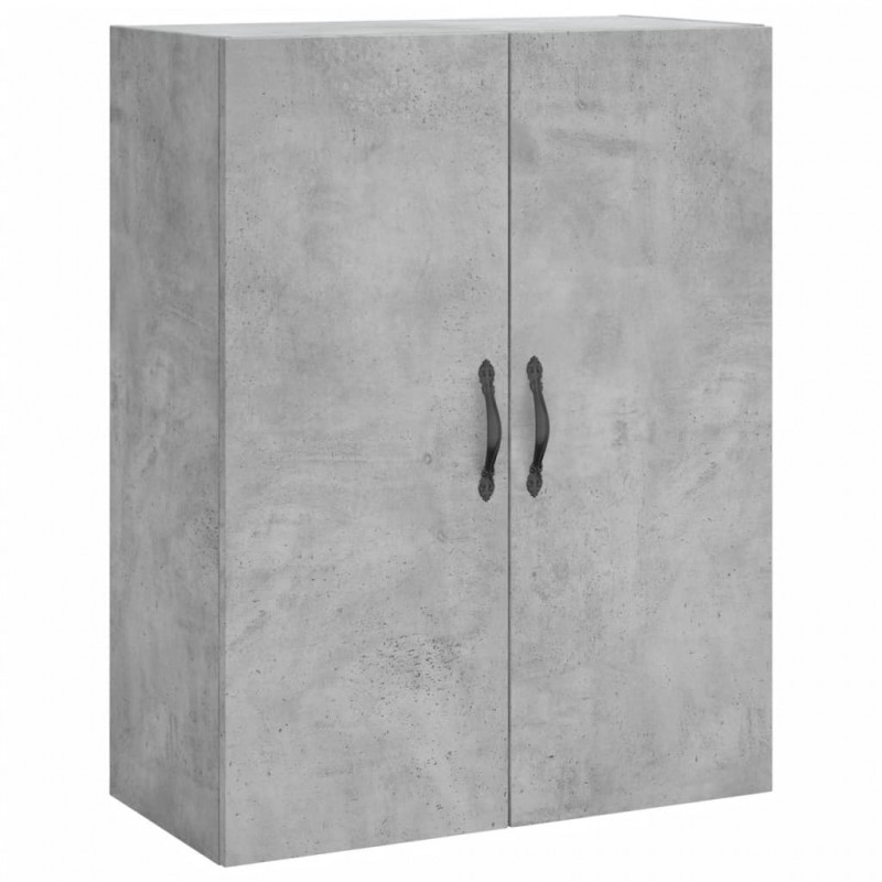 Witrynka, szarość betonu 69,5x34x180 cm materiał drewnopochodny