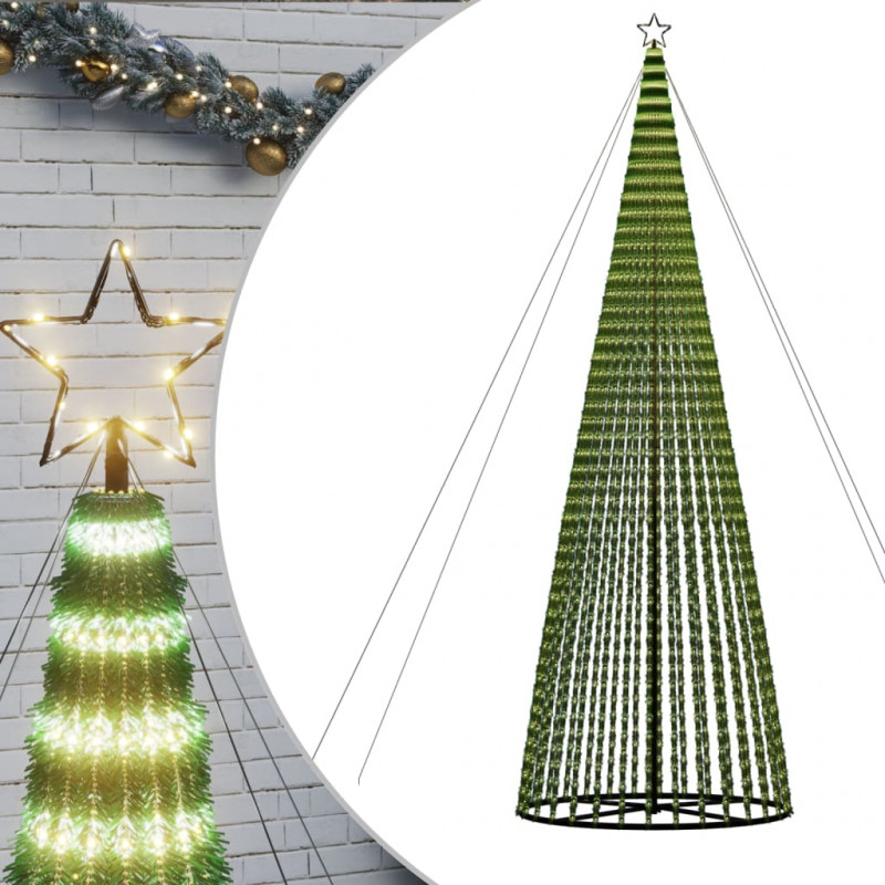 Stożkowa choinka z lampek, 1544 ciepłych białych LED, 500 cm