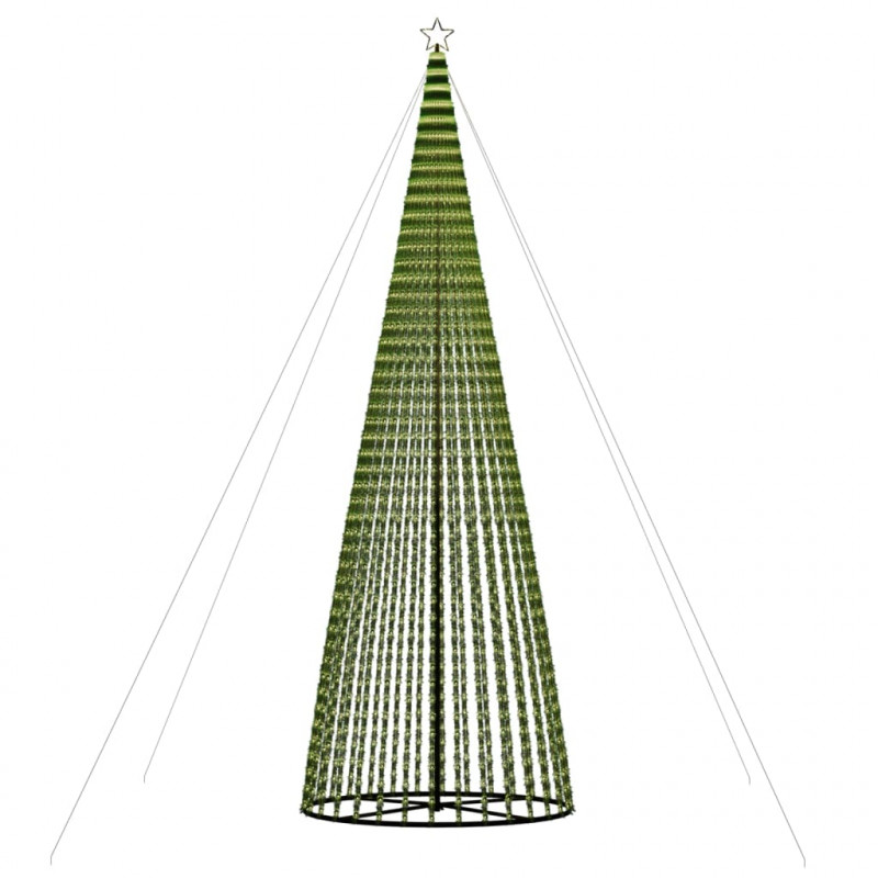 Stożkowa choinka z lampek, 1544 ciepłych białych LED, 500 cm