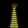 Stożkowa choinka z lampek, 1544 ciepłych białych LED, 500 cm