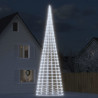 Choinka z lampek, na maszt, 3000 zimnych białych LED, 800 cm