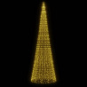 Choinka z lampek, na maszt, 1534 ciepłe białe LED, 500 cm