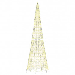 Choinka z lampek, na maszt, 1534 ciepłe białe LED, 500 cm