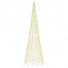 Choinka z lampek, na maszt, 1534 ciepłe białe LED, 500 cm