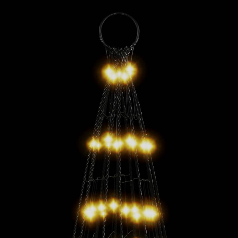 Choinka z lampek, na maszt, 1534 ciepłe białe LED, 500 cm
