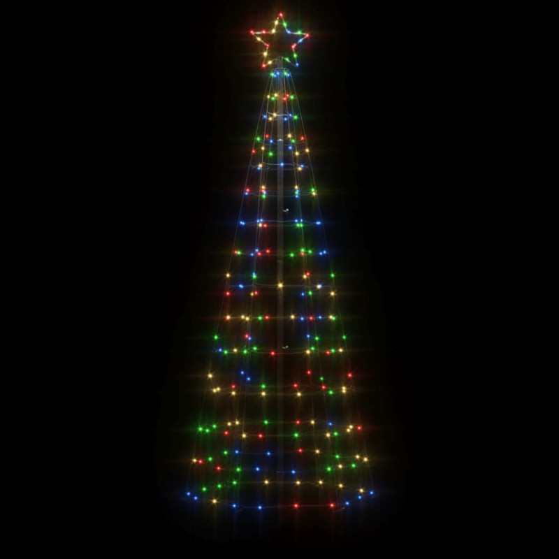 Choinka z lampek, z kołkami, 220 kolorowych LED, 180 cm