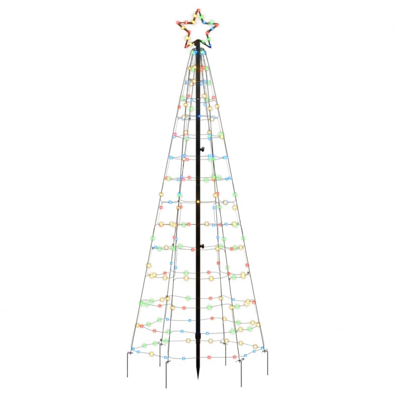 Choinka z lampek, z kołkami, 220 kolorowych LED, 180 cm