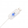 Lampki świąteczne w kształcie sopli, 200 LED, niebieskie, 20 m