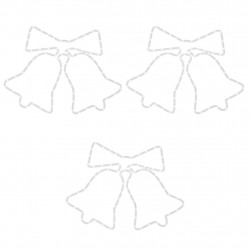 Świąteczna dekoracja, dzwonki, 72 LED, 3 szt. 50x56 cm