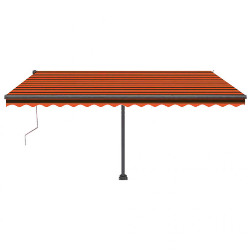 Automatycznie zwijana markiza, LED i czujnik wiatru, 450x350 cm
