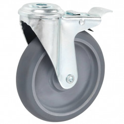 12 skrętnych kółek z otworem na śrubę, 125 mm