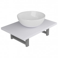 Dwuczęściowy zestaw mebli do łazienki, ceramiczny, biały