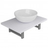 Dwuczęściowy zestaw mebli do łazienki, ceramiczny, biały