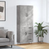 Witrynka, szarość betonu 69,5x34x180 cm materiał drewnopochodny