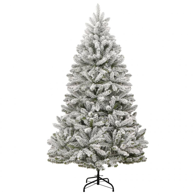 Sztuczna choinka na zawiasach, 300 lampek LED i bombki, 270 cm
