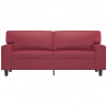 2-osobowa sofa, winna czerwień, 140 cm, sztuczna skóra