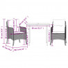 3-cz. zestaw mebli ogrodowych z poduszkami, szary rattan PE