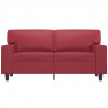2-osobowa sofa, winna czerwień, 120 cm, sztuczna skóra