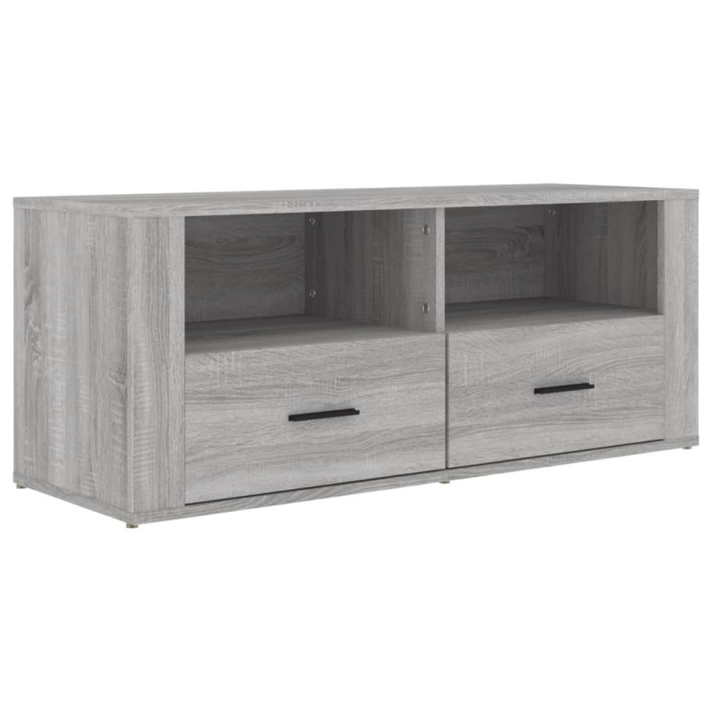 Szafka pod telewizor, szary dąb sonoma, 100x35x40 cm