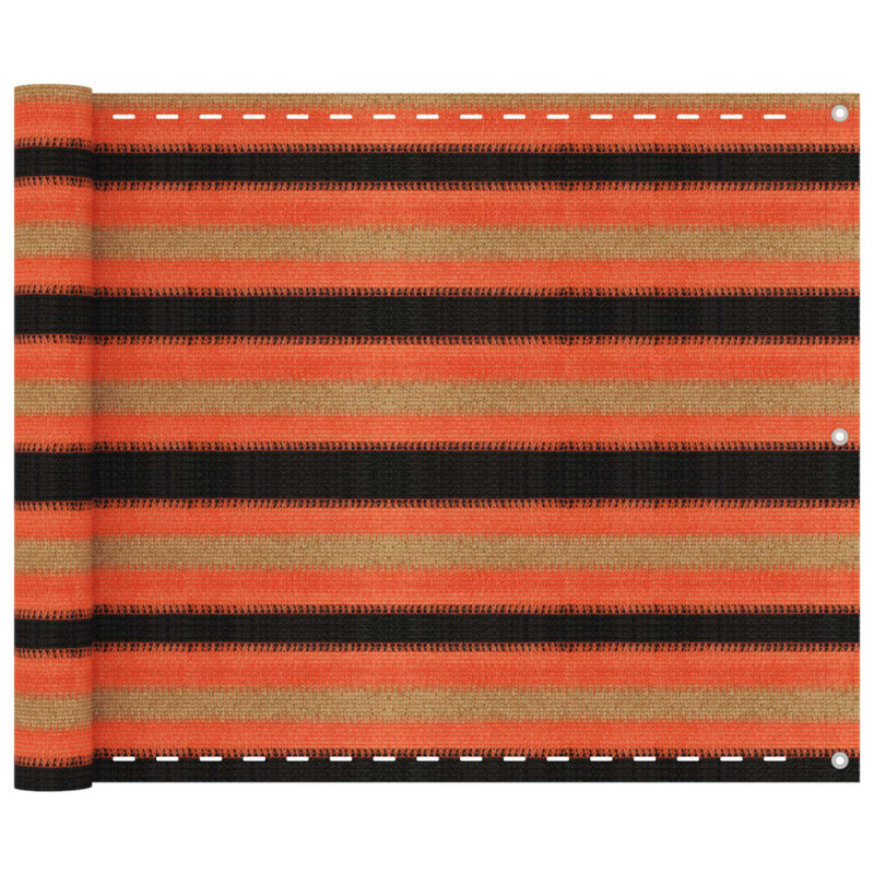 Parawan balkonowy, wielokolorowy, 75x500 cm, HDPE