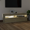 Szafka pod TV z oświetleniem LED, dąb sonoma, 120x35x40 cm