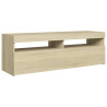 Szafka pod TV z oświetleniem LED, dąb sonoma, 120x35x40 cm
