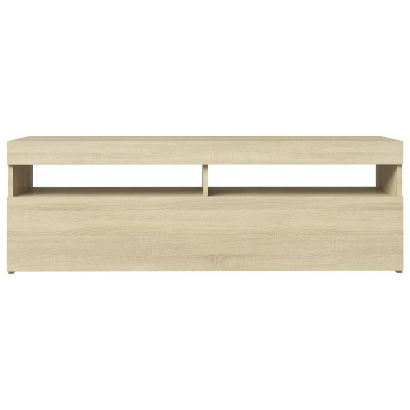 Szafka pod TV z oświetleniem LED, dąb sonoma, 120x35x40 cm