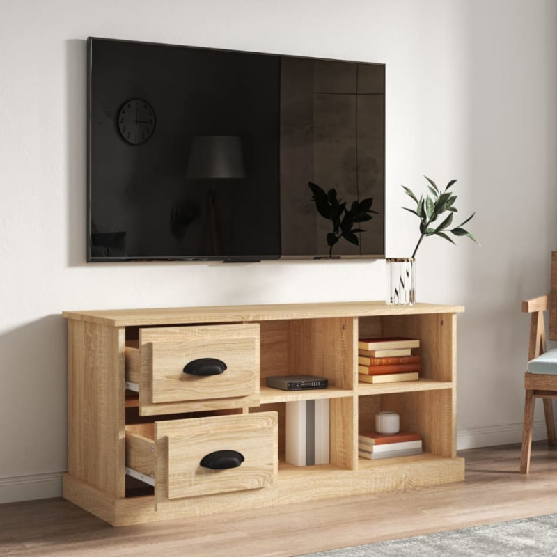 Szafka pod TV, kolor dąb sonoma, 102x35,5x47,5 cm