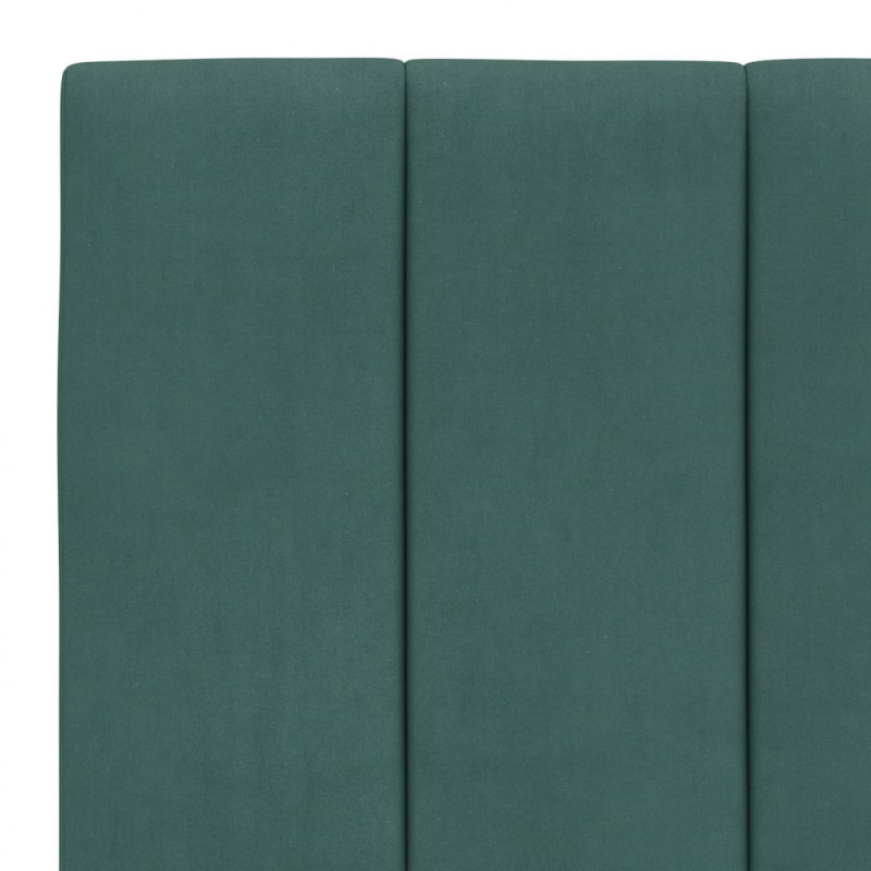 Rama łóżka z oświetleniem LED, ciemnozielona, 90x190cm, aksamit