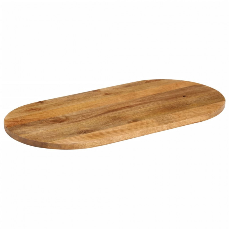 Blat stołu, 90x40x3,8 cm, owalny, lite drewno mango