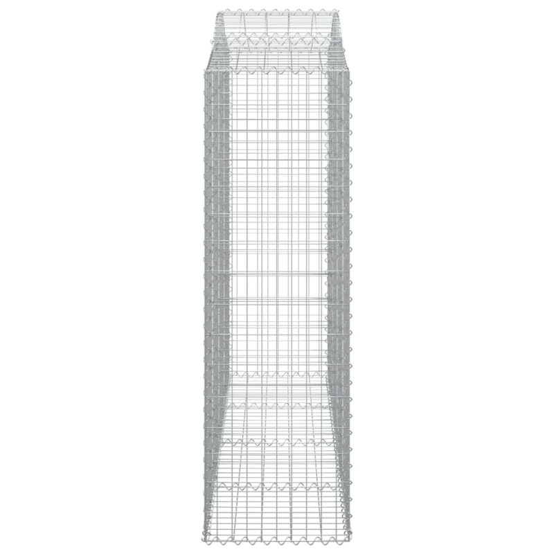 Łukowaty kosz gabionowy 200x50x160/180 cm, galwanizowane żelazo