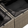 6-cz. zestaw mebli ogrodowych z poduszkami, szary, polirattan