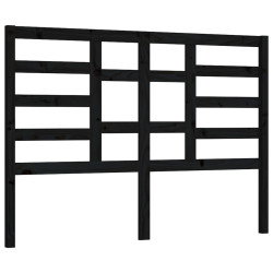 Wezgłowie łóżka, czarne, 166x4x104 cm, lite drewno sosnowe