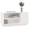 Szafka pod telewizor, biała, 80x35x40,5 cm, lite drewno sosnowe