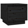 Szafka nocna, czarna, 35x34x32 cm, lite drewno sosnowe