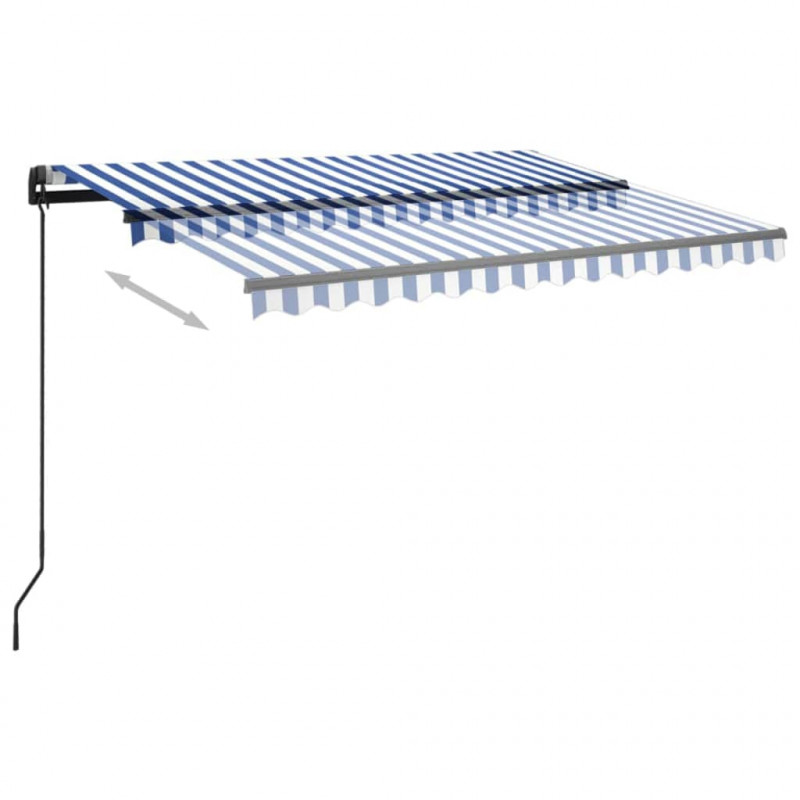 Automatycznie zwijana markiza, LED i czujnik wiatru, 3x2,5 m