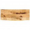 Blat stołu, 80x40x2,5cm, naturalna krawędź, surowe drewno mango