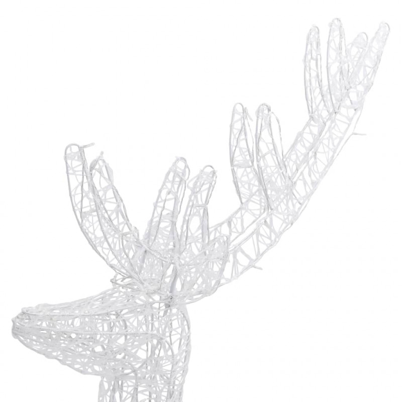 Świąteczny renifer, akryl, 250 ciepłych białych LED, 180 cm