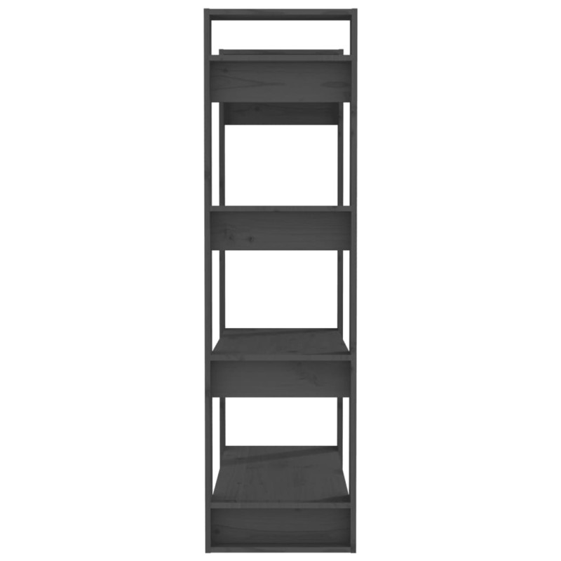 Regał na książki/przegroda, szary, 80x35x125 cm, sosnowy